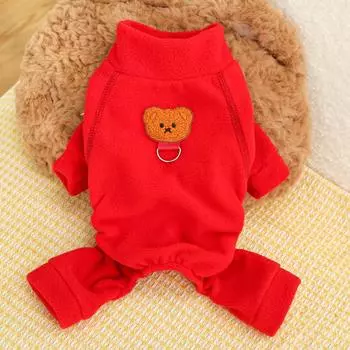 Четырехлапый питомец осень и зима собачья базовая рубашка может водить собаку и кошку одежду S (back length 25cm 3-2.5kg pet)