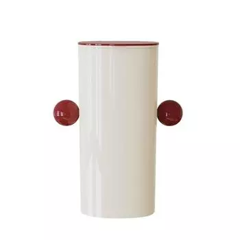 Четырехсекционный контейнер для хранения кистей для макияжа, пылезащитный настольный органайзер для косметики, помада красный