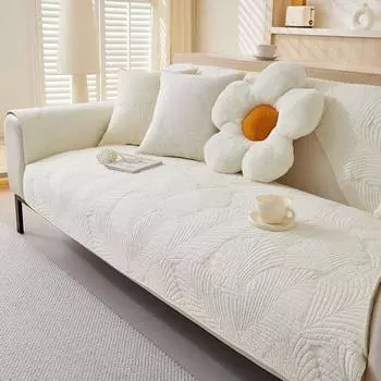 Четырехсезонная хлопковая нескользящая диванная подушка из чистого хлопка. Простая современная подушка с вышивкой. Обычные ткани. Кожаный чехол для дивана. Полотенце. 70*70cm