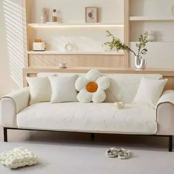 Четырехсезонная хлопковая нескользящая диванная подушка, простая современная вышитая подушка, универсальная ткань, кожаный чехол для дивана, полотенце 70*70cm