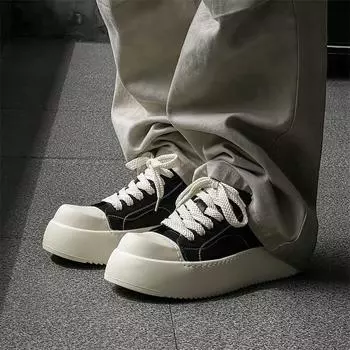 Четырехсезонная мужская обувь на толстой подошве Модные повседневные универсальные стили Для отдыха на улице Повседневная Трендовая молодежная обувь для вечеринок 38 чёрный