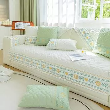 Четырехсезонная подушка для дивана, нескользящая, простая, современная, в скандинавском стиле, сплошной цвет, чехол для дивана с вышивкой, ткань, полотенце 70*70 серый