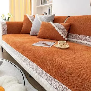 Четырехсезонная универсальная диванная подушка с шариковыми кистями, современный простой стиль, диванная подушка, бытовая гостиная, нескользящая диванная подушка 70x70cm 1pcs