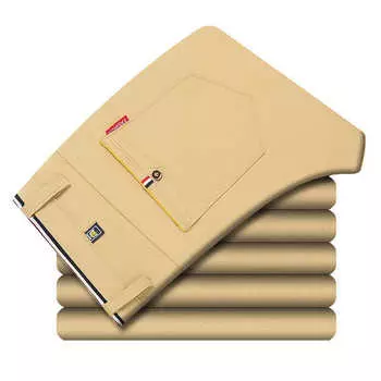 Четырехсезонные мужские повседневные брюки из чистого хлопка, прямые эластичные брюки, деловые универсальные брюки, рабочие брюки, модные узкие брюки 28