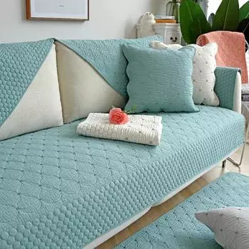 Четырехсезонный универсальный двухсторонний хлопковый диван-подушка, хлопковая ткань, чехол для дивана, дышащий, пыленепроницаемый диван-полотенце для дивана 70x70cm 1pcs