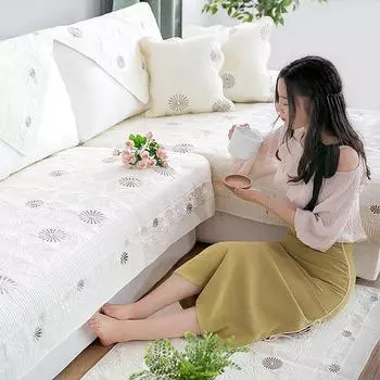 Четырехсезонный универсальный двусторонний хлопковый чехол для дивана, чехол из чистой хлопчатобумажной ткани, нескользящий чехол, деревянная подушка для сиденья 70*70