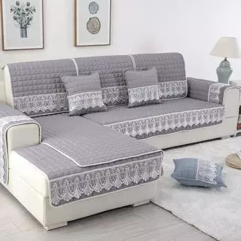 Четырехсезонный универсальный матовый кружевной диван-подушка, утолщенное скользящее сиденье, современный простой чехол для дивана, полное покрытие, тканевый чехол 70x70
