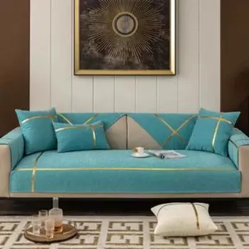 Четырехсезонный универсальный тисненый синельный секционный чехол для дивана, современный противоскользящий диван-полотенце, однотонный чехол для дивана для гостиной 50x30cm 1 illowcase