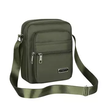 Четырехслойная водонепроницаемая сумка-мессенджер на одно плечо с застежкой-молнией, деловая сумка-бумажник One Size армия зеленый