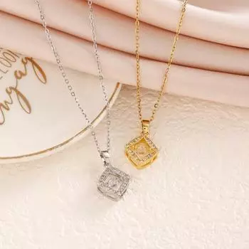 Четырехстороннее ожерелье с подвеской в виде бьющегося сердца для женщин 1