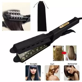 Четырехступенчатый выпрямитель для влажных и сухих волос с регулировкой температуры, плоская ионная керамика, турмалин, моделирование женских волос AU
