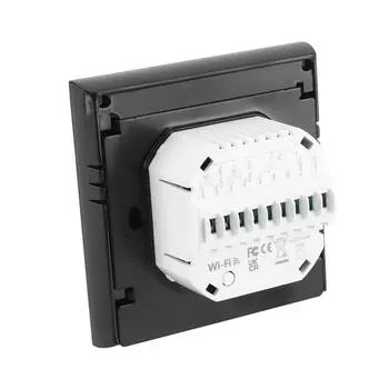 Четырехтрубный Wi-Fi голосовой интеллектуальный комнатный термостат, цифровой программируемый регулятор температуры для BAC-3000ELW чёрный