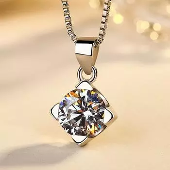 Четырехугольный коготь темперамент женский кулон женские посеребренные ювелирные изделия модные простые и блестящие ювелирные изделия с подвеской