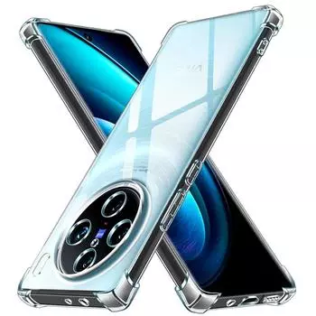 Четырехугольный противоударный чехол TPU для VIVO X100 Pro X90 Pro+ Plus Защитный прозрачный защитный ультратонкий прозрачный чехол с полной защитой VIVO X90 Pro Plus чистый
