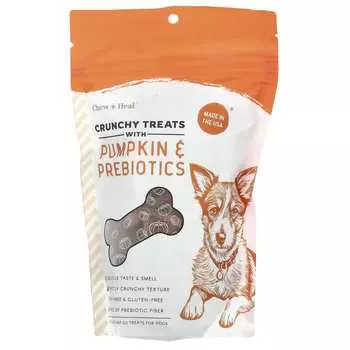 Chew + Heal, хрустящие лакомства с тыквой и пребиотиками, для собак, для всех возрастов, 5 унций (142 г)