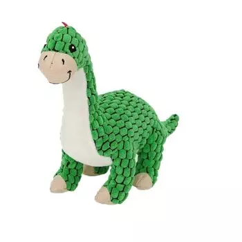 Chewing Mate Mugen Sv Игрушка для собак Мягкая игрушка в виде динозавра Звук для снятия стресса Жевательная игрушка предотвращает неприятный запах изо рта Снимает недостаток физических упражнений Брахиозавр зелёный