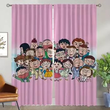 Chi-bi Maruko Оконная штора для комнаты 2 панели Противомоскитные шторы для камеры Разделительные жалюзи Хэллоуин Украшения для жизни W50xH70cmx2pcs-CL