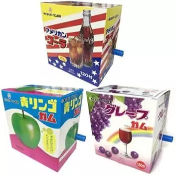 Chi Lin Экструдированные конфеты Fusen Marble Gum Candy Warehouse of 3 Green 1 1 (Зеленое яблоко, кола, виноград) Юккуна (набор (1 яблоко, кола, виноград))