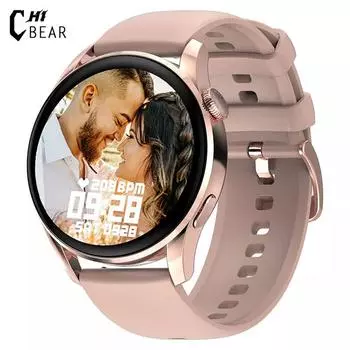 Chibear Amoled 390*390 Hd умные часы женские музыкальный плеер Ip68 водонепроницаемый пульсометр Bluetooth вызов умные часы женские для Android