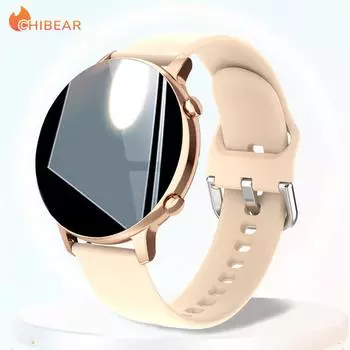 Chibear Bluetooth Call Модные женские умные часы с индивидуальным циферблатом и сенсорным экраном Мужские фитнес-трекеры для наушников TWS