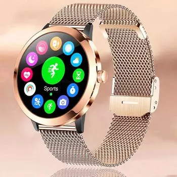 Chibear Модные ультратонкие умные часы для мужчин и женщин 360*360 HD цветной экран индивидуальный циферблат Bluetooth умные часы корпус из нержавеющей стали