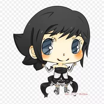 Чиби Gif мультфильм Чиби гладить нашивки для одежды аппликации наклейки на одежду термочувствительные индивидуальные патчи