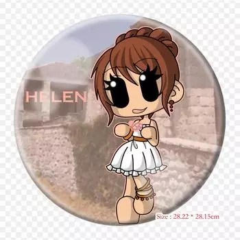 Чиби Елена Париж Троянская война Термотрансферная печать Виниловые нашивки-наклейки для одежды DIY Аппликации Стираемые нашивки