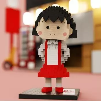 Чиби Маруко-тян Микрочастицы Образовательные Собранные Строительные Блоки Игрушка Украшение Настольного Игры 8*13.2