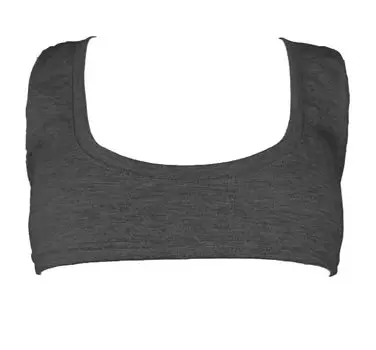 Chibi T Super Short Length Sleeveless Underboob Barely Sexy Porori Thin Cut and Sewn Tops M Size [DOKiDOKi] T-Shirt [Dark Gray] [Item]