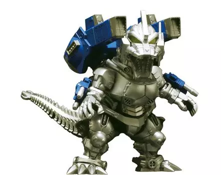 Chibimaru Godzilla Series Mechagodzilla 3 Machine Dragon Тяжеловооруженный 70th Anniversary Версия Пластиковая модель № 501 (Тип Тип) серебряный