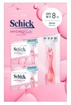 Chic Hydro Silk с основным лезвием 8 запасных лезвий Costco 47788 + розовый