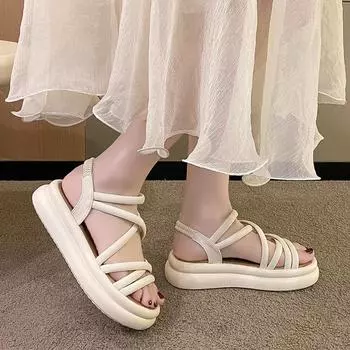 Шикарный летний стиль сандалий с полыми вставками 35