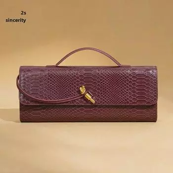 Chic Women s Stone Pattern Baguette Bag: High-End Horizontal Handheld and Shoulder Messenger.