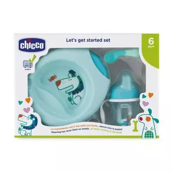 Chicco Let s Get Started 6m+ Синий набор из 3 предметов