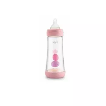 Chicco Perfect5 Bottle 4M+300ml Pink Silicone
