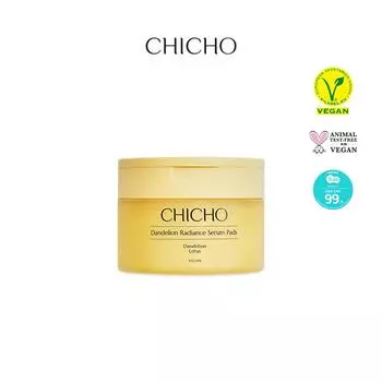 [CHICHO] Подушечки с сывороткой Dandelion Radiance Serum 90 подушечек/210г (Биоразлагаемые прокладки, Vegan)