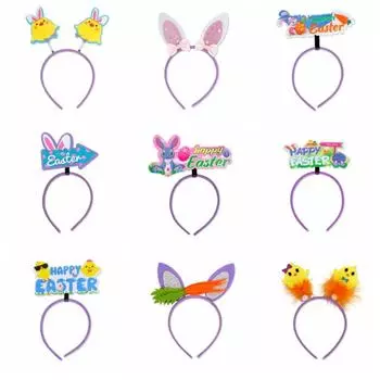 Chicken Bunny Rabbit Hair Hoop Plush Cartoon Animal Headdress Wash Face F