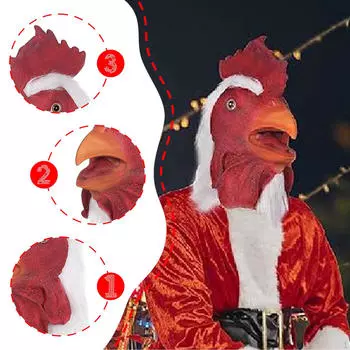 Chicken Head for Halloween Funny Role Playing Festival