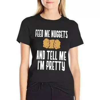 Chicken Nuggets T-Shirt Shirts Graphic Tees Graphics Summer Clothes Plus Size Tops Cotton T Shirts Women S белый