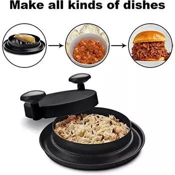 Chicken Shredder Bowl Meat Shred Machine Manual Food Processor Shredder Vegetable Meat Chop Grinders Kitchen Tools Accessories чёрный