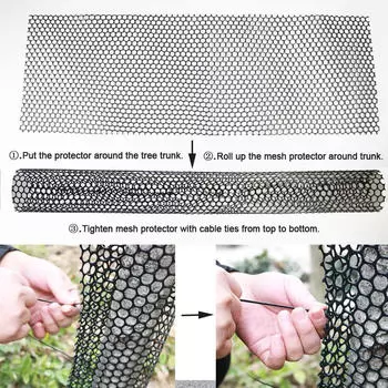 Chicken Wire Fence Fencing 15.75x118 inch Tree Protector Temporary Guard Trunk чёрный