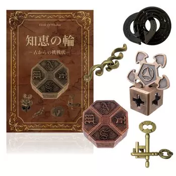 Chienowa Головоломка Максимальный набор для тренировки мозга Интеллектуальная игрушка для пожилых и детей Кольца на новозеландской основе, Взрослый, Сложность, 5, Пазл,