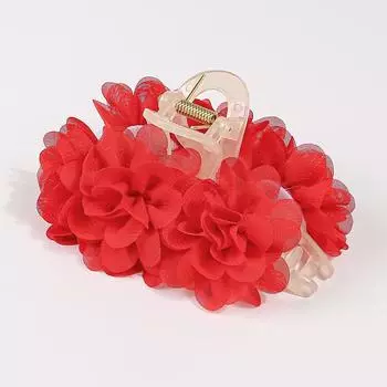 Chiffon Flower Hair Claw Clips Women Girls Headbands Chiffon Floral Hair Clips Girls Plastic Hair Claws Clips Hair Accessories
