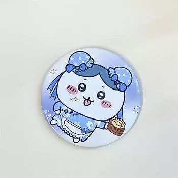 Chiikawa Cartoon Маленькое круглое карманное зеркало для путешествий Портативное зеркало для девочек Мини Милое зеркало для макияжа Красивый косметический инструмент