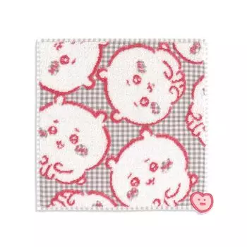 Chiikawa Checked Towel Handkerchief Pink Gauze Pile 41-1150080 Approx. 25 x 25 cm