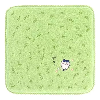 [Chiikawa] Chiikawa Women s Towel Handkerchief Grass 27108001 27108001C Green Approx. Width 25cm x Height 25cm