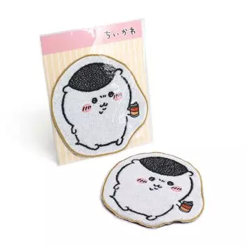 Chiikawa Die Cut Towel Носовой платок Коричневый Каштановый Manju Die Cut Упакованный Милый 41-1200120 Приблизительно. 21,5 х 22 см