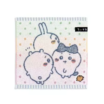 Chiikawa Friend Towel Handkerchief Blue Pile 25 x 25 cm 41-1160080 Approx.