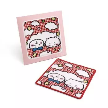 Chiikawa Goron Полотенце Носовой платок Красный Синель Плетение Упаковано Мило 41-5060250 Приблизительно. 25 х 25 см