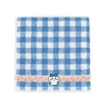 Chiikawa Musical Note Towel Handkerchief Blue Pile Cute 41-1050070 Approx. 25 x 25 cm